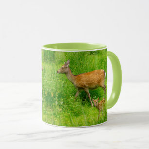 Caneca Mãe e filho - veados com vassoura