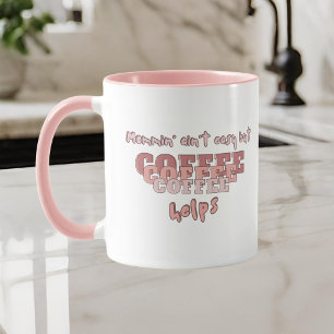 Caneca Mãe Engraçada Moderna Cita Rosa