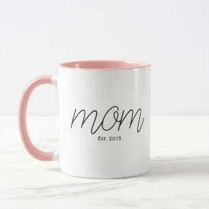 Caneca Mãe Estabelecida Script Preto