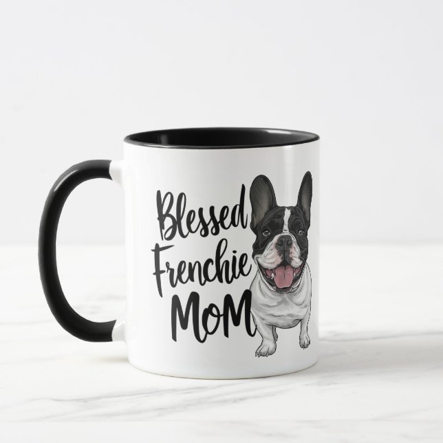 Caneca Mãe Frenchie Cachorro Francês Fofo Amante do Cão (Esquerda)