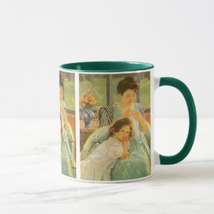 Caneca Mãe jovem costurando por Mary Cassatt, Arte Vinta