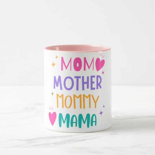 Caneca Mãe Mamãe Mãe Palavras Coloridas (Centro)