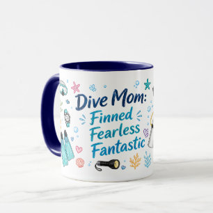 Caneca Mãe mergulhador que faz sucesso
