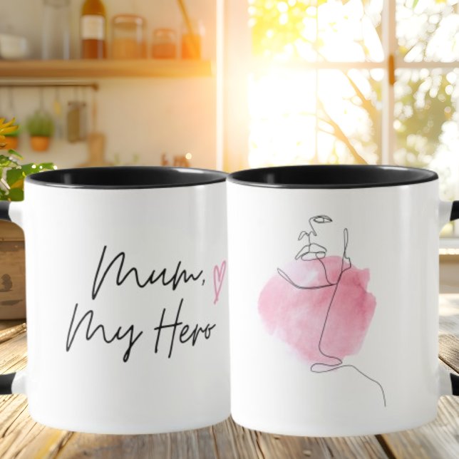 Caneca Mãe Meu Dia de as mães Herói Coffee Mug (Criador carregado)