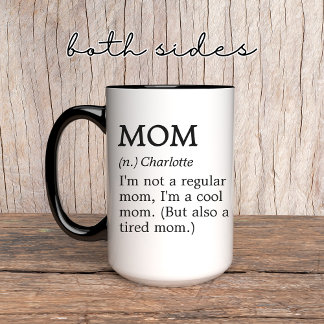 Caneca Mãe Mogs Engraçada Personalizada | Presentes do Di