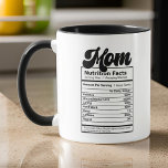 Caneca Mãe Nutrição Fala Preto e Branco Moderno Engraçado<br><div class="desc">Esta design simples e moderna é composta por serifa sã e tipografia de scripts divertidos.</div>