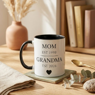 Caneca Mãe para Avó Ano de Fundação Jornada Família Desig