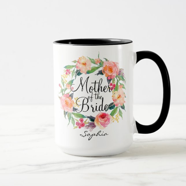 Caneca Mãe Personalizada da Noiva Terra Floral2 (Direita)