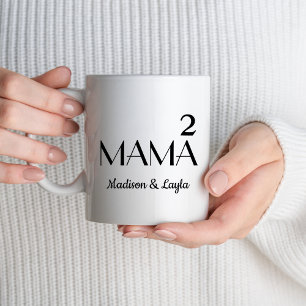 Caneca Mãe Personalizada De Duas Canecas, Mãe De Dois P