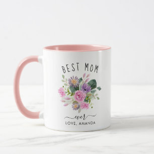 Caneca MÃE PERSONALIZÁVEL da melhor empresa Burgundy Boho