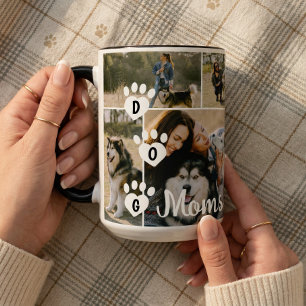 Caneca Mães de Cachorro Colagem de Fotos de Animais Diver