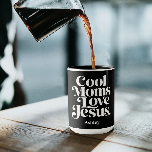 Caneca Mães Legais Amam Jesus (Criador carregado)