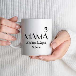 Caneca Mães Mãe3 Mãe Cortou Mãe de Três Mães de Três Mães