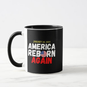Caneca Maga American Reborn Novamente Inauguração Trump