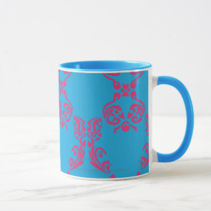 Caneca Magenta-Aqua do damasco