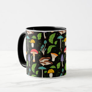 Caneca Magia da Floresta Profunda: Cogumelos Coloridos so
