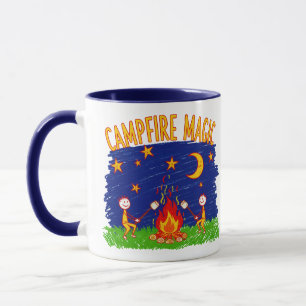 Caneca Magia da Fogueira Arte Noturna de Acampamento Infa