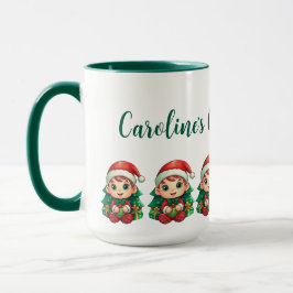 Caneca Magia do Little Boy Elf Xmas Personalizada