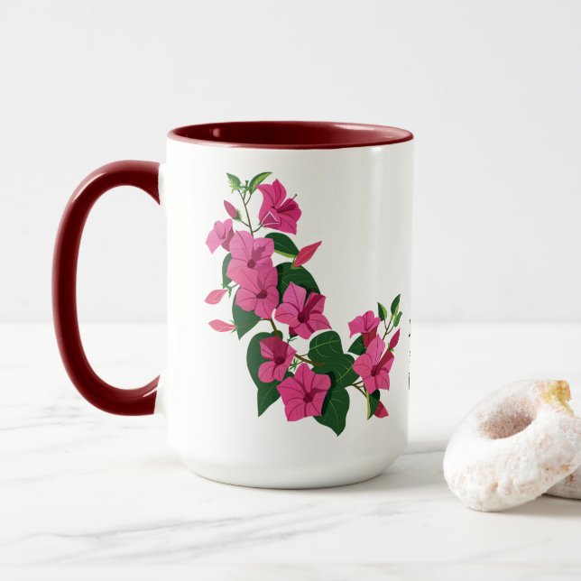 Caneca Magia Floral Bela Personalizada (Com Donut)