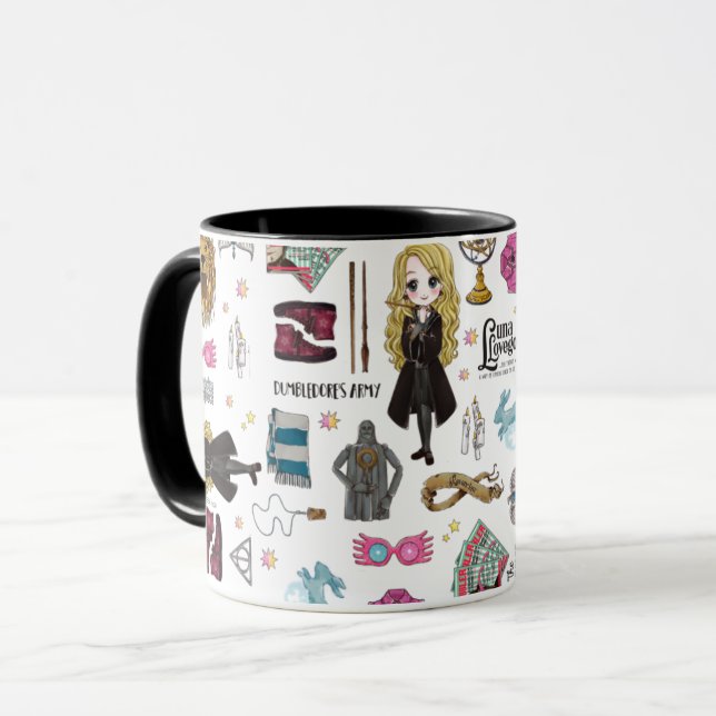 Caneca Magia Luna Lovegood Watercolor (Frente Esquerda)