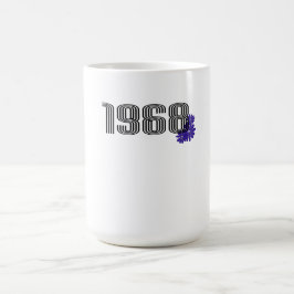Caneca Mágica 1968 Hippie Peace Sign Flower Power Purple
