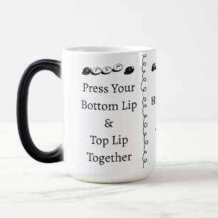 Caneca Mágica 3 passos para Calar Piada Texto Personalizado
