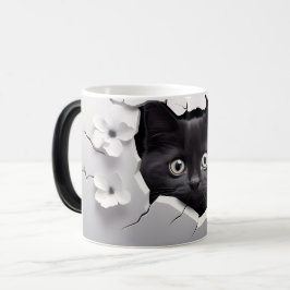 Caneca Mágica 3D Black cat