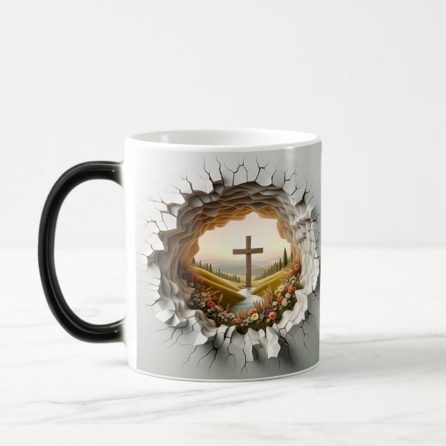Caneca Mágica 3D Christian Cross (Esquerda)