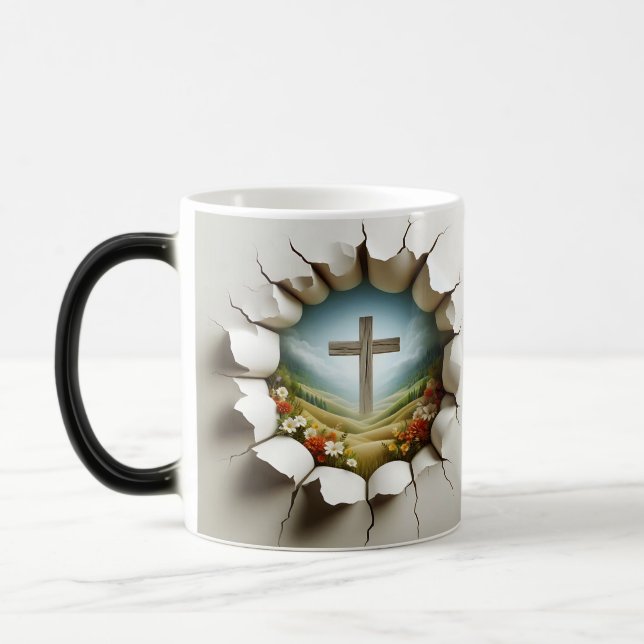 Caneca Mágica 3D Christian Cross (Esquerda)