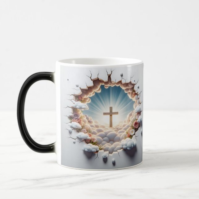 Caneca Mágica 3D Christian Cross (Esquerda)