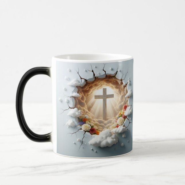 Caneca Mágica 3D Christian Cross (Esquerda)