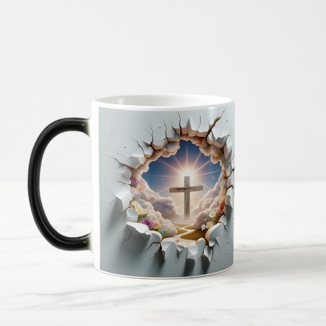 Caneca Mágica 3D Christian Cross (Esquerda)