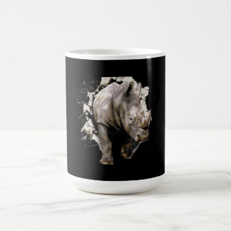 Caneca Mágica 3d Rinoceronte - Rinoceronte Animal Safari African