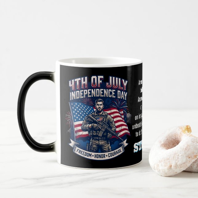 Caneca Mágica 4 de Julho (Com Donut)