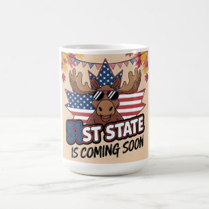 Caneca Mágica 51º Estado Chegando em Breve Alce Patriótico Bande