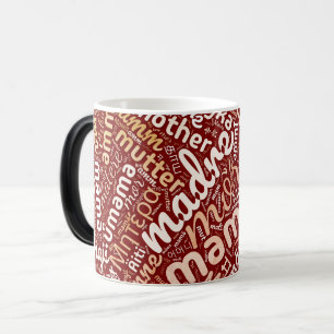 Caneca Mágica 60 Palavras para 'Mãe' em Diferentes Idiomas