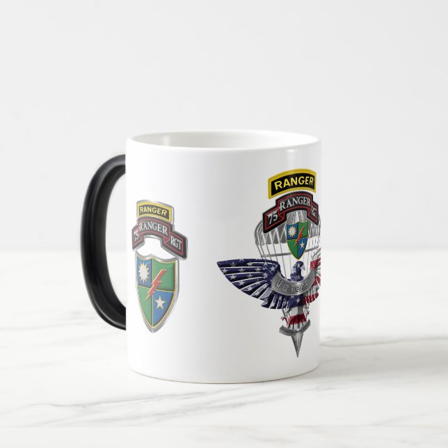 Caneca Mágica 75º Regimento de Ranger Veterano (Frente Esquerda)