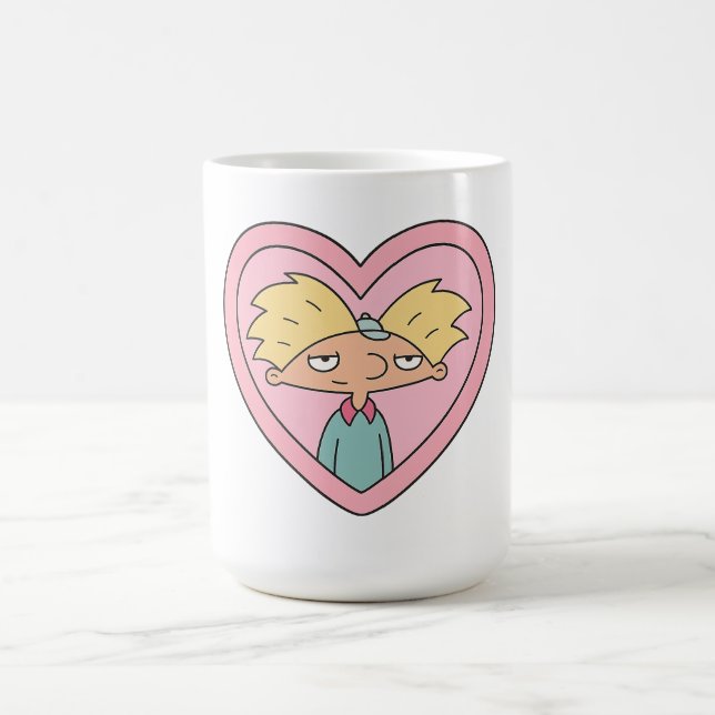 Caneca Mágica 90s Crush Heart Locket — Cute Retro Boy Sticker (Center)