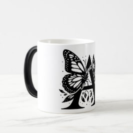 Caneca Mágica A Alphabet black butterfly