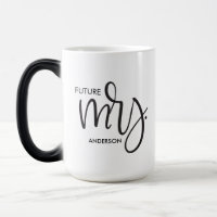 "A futura Sra." Noivado Personalizado Chic Mug