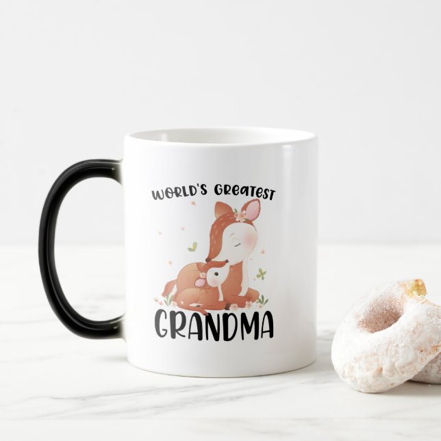 Caneca Mágica A maior avó do mundo de Deer Doe Fawn (Com Donut)