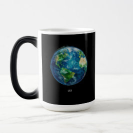Caneca Mágica A painting of the earth in a space