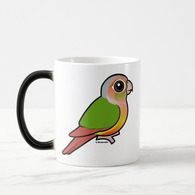 Caneca Mágica Abacaxi Conure Verde-cheeked de Birdorable (Esquerda)