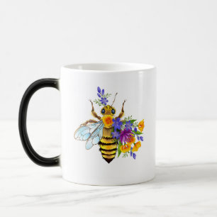 Caneca Mágica Abeia flor com plantas silvestres