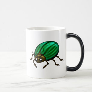Caneca Mágica Abóbora De Cor Do Besouro Verde