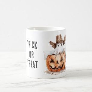 Caneca Mágica Abóbora Fantasma do Cowboy Western do Halloween