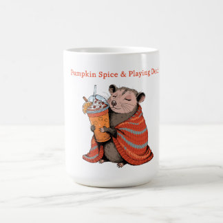 Caneca Mágica Abóbora Tempera & Gambá Engraçadinho de Outono