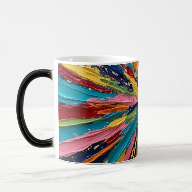 Caneca Mágica Abstrato art colorido (Esquerda)