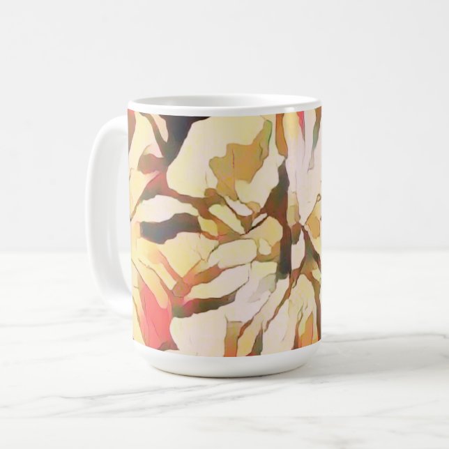 Caneca Mágica Abstrato Autumn Floral (Frente Esquerda)