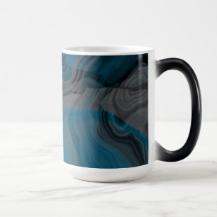 Caneca Mágica Abstrato azul e Cinza